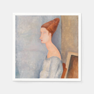 Serviette En Papier Amedeo Modigliani - Portrait Jeanne Hebuterne #3
