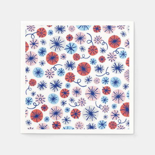 Serviette En Papier America Fireworks 4 juillet