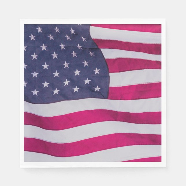Serviette En Papier American Flag (Devant)