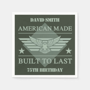 Serviette En Papier American Made 75th Birthday