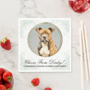 Serviette En Papier American Staffordshire Terrier Mariage Napkins
