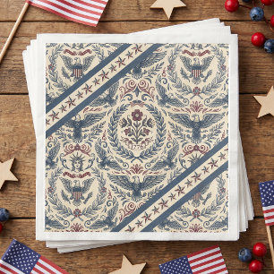 Serviette En Papier Americana Eagles Stars & Stripes Diagonale ID1298
