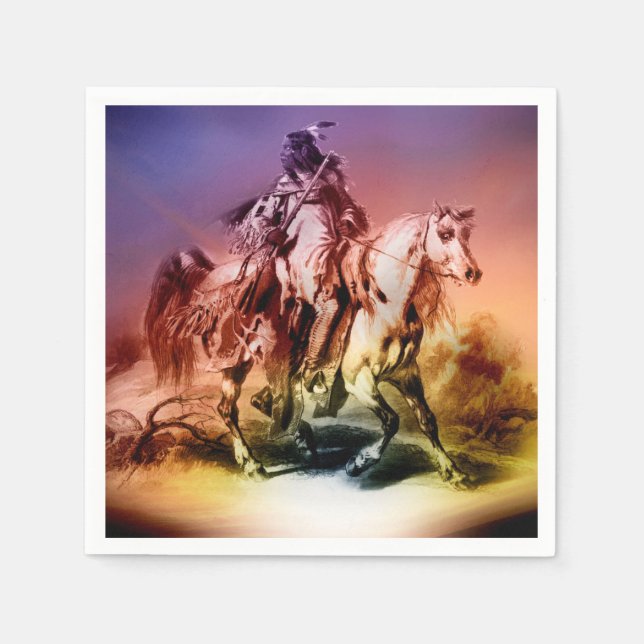 Serviette En Papier Amérindien (Devant)