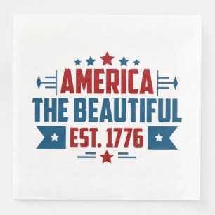 Serviette En Papier Amérique patriotique le beau papier Napkin