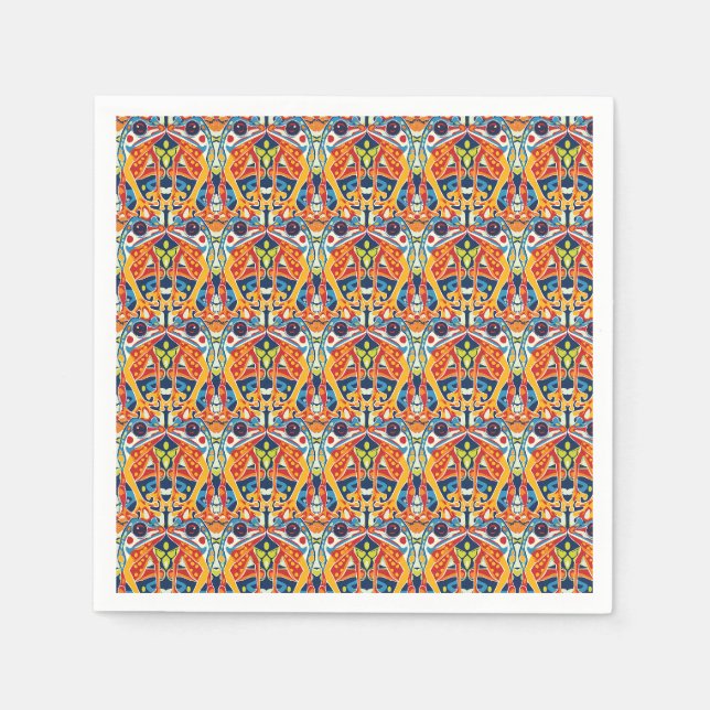 Serviette En Papier Amigos Amphibiens (Devant)