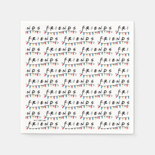 Serviette En Papier AMIS™ Logo des lumières de Noël