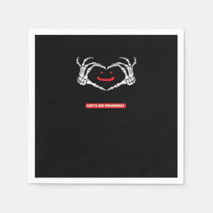 Serviette En Papier Amis ! Squelette classique Mains Coeur