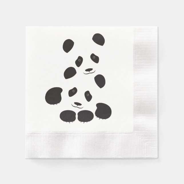 Serviette En Papier Amitié Panda (Devant)