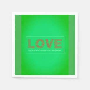 Serviette En Papier Amour