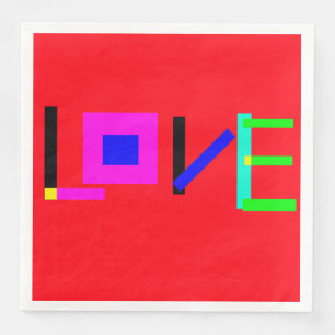 Serviette En Papier Amour