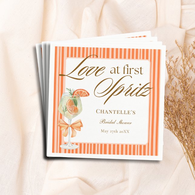 Serviette En Papier Amour Chic et BCBG au premier Spritz, Baby Shower  (Créateur téléchargé)