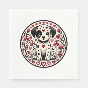 Serviette En Papier Amour dalmate