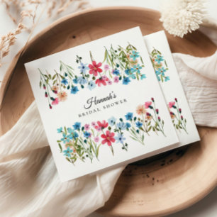 Serviette En Papier Amour de Fleur Sauvage en Fleur Salle de Mariage