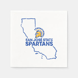 Serviette En Papier Amour de Spartans d'état de San Jose