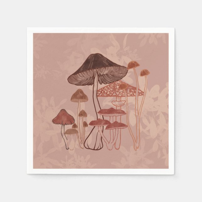Serviette En Papier Amour des champignons (Devant)