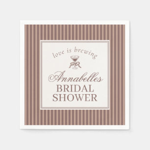 Serviette En Papier Amour d'Espresso Martini Bridal Shower Café en cou