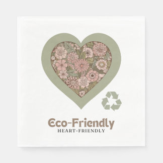 Serviette En Papier Amour Éco et Coeur