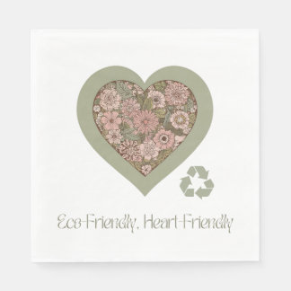 Serviette En Papier Amour Éco et Coeur