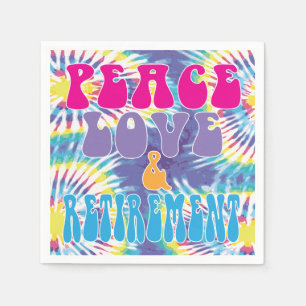Serviette En Papier Amour et retraite pour la paix amusante avec teint