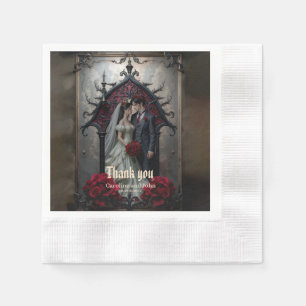 Serviette En Papier Amour Éternel Gothique 