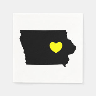 Serviette En Papier Amour Iowa - état de Hawkeye