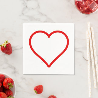 Serviette En Papier Amour - Serviettes Coeur