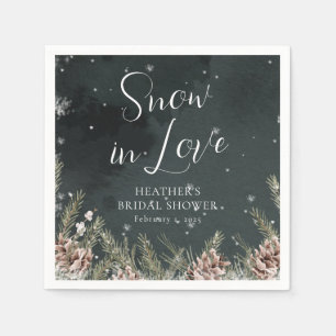 Serviette En Papier Amour sous la neige