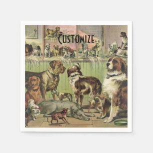 Serviette En Papier Amoureux de les chiens de serviettes personnalisé