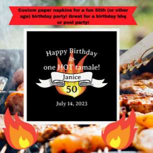 Serviette En Papier Amusant 50e anniversaire "Hot Tamale" Funny Person