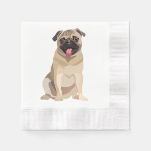Serviette En Papier Amusant Carlin chien animal de compagnie Cadeau