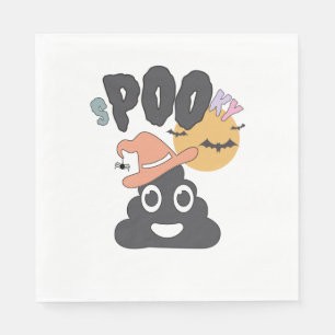 Serviette En Papier Amusant Humour de salle de bain Halloween Poo Éffr