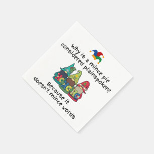 Serviette En Papier Amusant Plainspeak Mince Pie Plate Joke