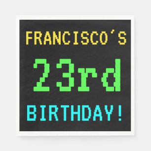 Serviette En Papier Amusant Vintage/Retro jeu vidéo Look 23ème anniver