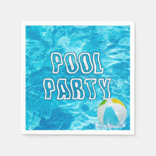 Serviette En Papier Amusement du Pool Party