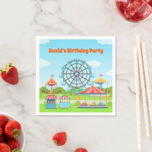 Serviette En Papier Amusement Park Funfair Chilthday Party