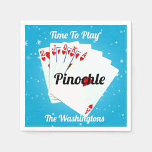Serviette En Papier Amusez-vous le temps de jouer Pinochle Plaque de p