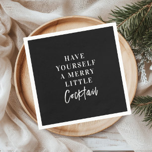 Serviette En Papier Amusez-vous un joyeux petit cocktail Black Party