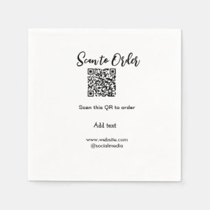 Serviette En Papier Analyser pour commander analyser le code QR ajoute