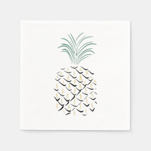 Serviette En Papier Ananas Abstrait Art