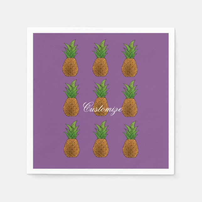 Serviette En Papier Ananas Thunder_Cove (Devant)