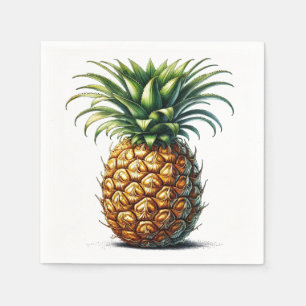 Serviette En Papier Ananas tropical Botanique