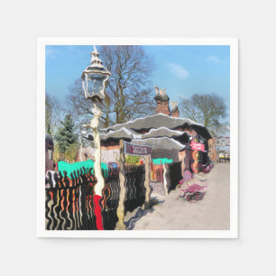 SERVIETTE EN PAPIER ANCIENNE GARE