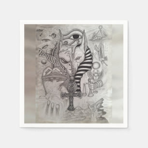 Serviette En Papier Anciens Aliens, Anubis