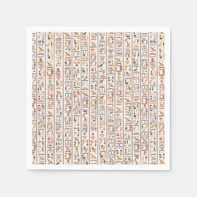 Serviette En Papier ancient egypt hieroglyphes pattern background hist (Devant)