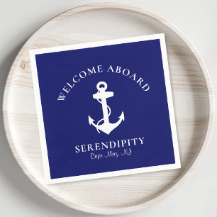 Serviette En Papier Ancre de bateau Marine Accueil personnalisé à bord