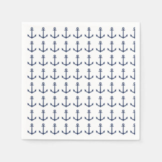 Serviette En Papier Ancre marine Bleu