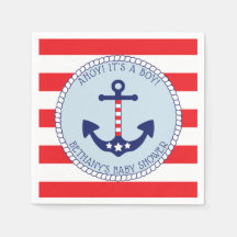 Ancre nautique Baby shower garçon patriotique