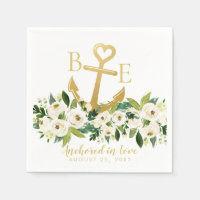 Ancre nautique Mariage floral romantique