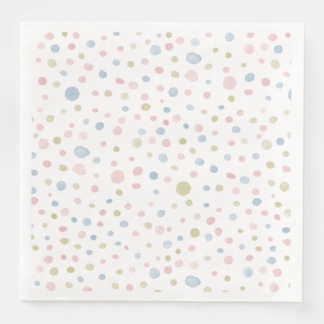 Serviette En Papier Andie Confetti Aquarelle points Papier Napkin (Devant)