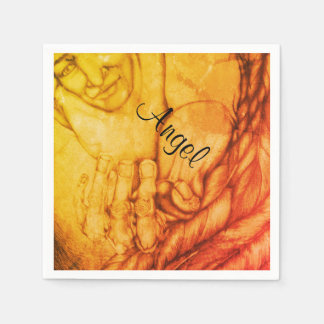 Serviette En Papier ange de design d'art